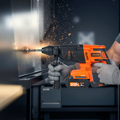 20V SDS-Plus Brushless Cordless Rotary Hammer Drill Kit 1 In 1200RPM 4 Functions