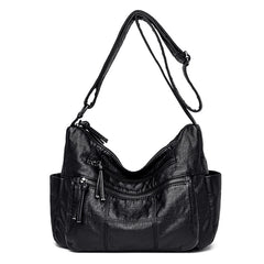 Womens Solid-Color Casual Shoulder Crossbody Bag