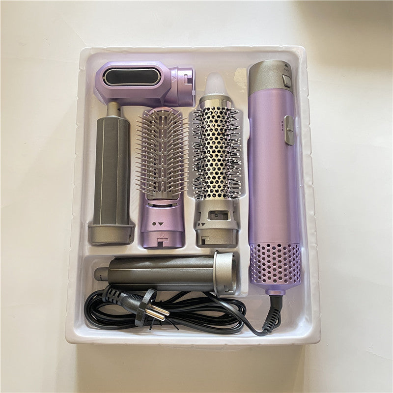 5-in-1 Hot Air Styling Brush – Hair Dryer, Curler & Volumizer for Salon-Like Hair