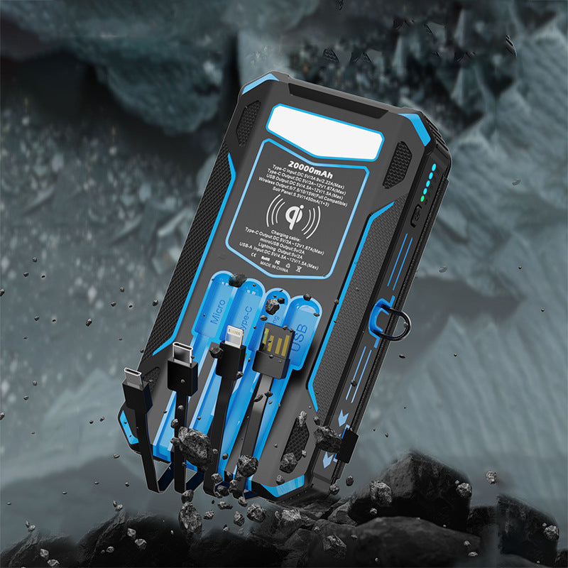 Solar Three Fold Bank Folding Outdoor Portable Large Capacity Mobile Power Supply