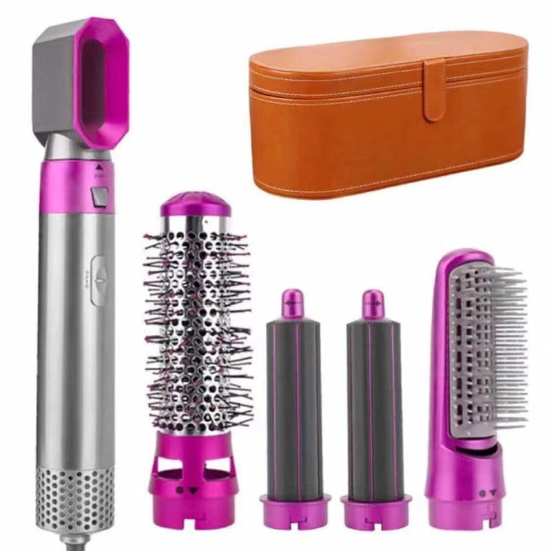 5-in-1 Hot Air Styling Brush – Hair Dryer, Curler & Volumizer for Salon-Like Hair