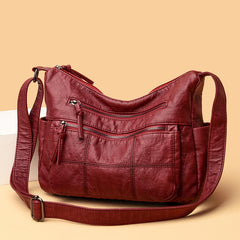 Womens Solid-Color Casual Shoulder Crossbody Bag