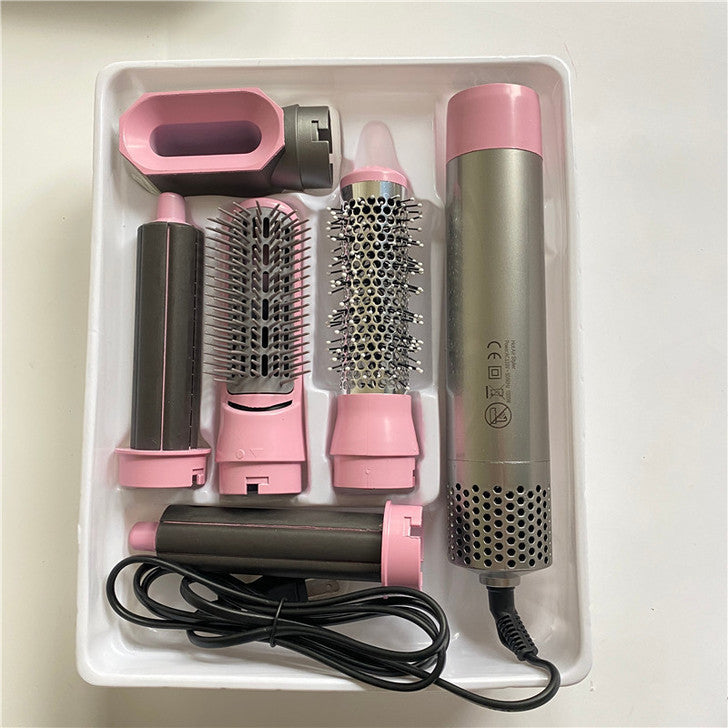 5-in-1 Hot Air Styling Brush – Hair Dryer, Curler & Volumizer for Salon-Like Hair