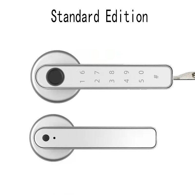 Graffiti Smart Spherical Door Handle Lock Wooden Door Fingerprint Password Lock