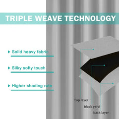 Luxury Outdoor Woolen Curtains With Straps, High-End Blackout Curtains For Living And Bedrooms, Thick And Warm, Home Decor