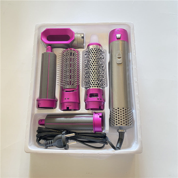 5-in-1 Hot Air Styling Brush – Hair Dryer, Curler & Volumizer for Salon-Like Hair