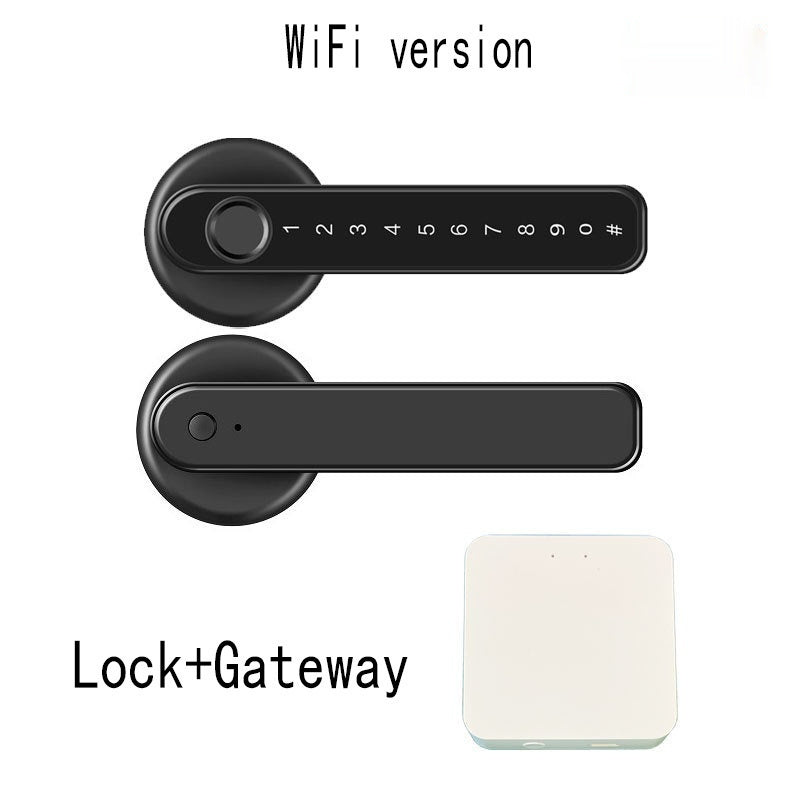 Graffiti Smart Spherical Door Handle Lock Wooden Door Fingerprint Password Lock