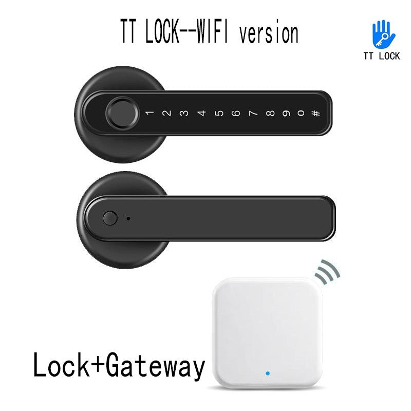 Graffiti Smart Spherical Door Handle Lock Wooden Door Fingerprint Password Lock