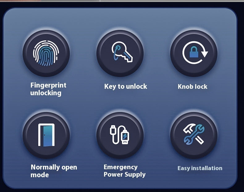 Smart Round Door Lock Ball Lock Household Smart Lock One Hold Open Fingerprint Lock