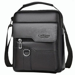 Mens Lychee-Grain Business Commuter Shoulder Crossbody Bag