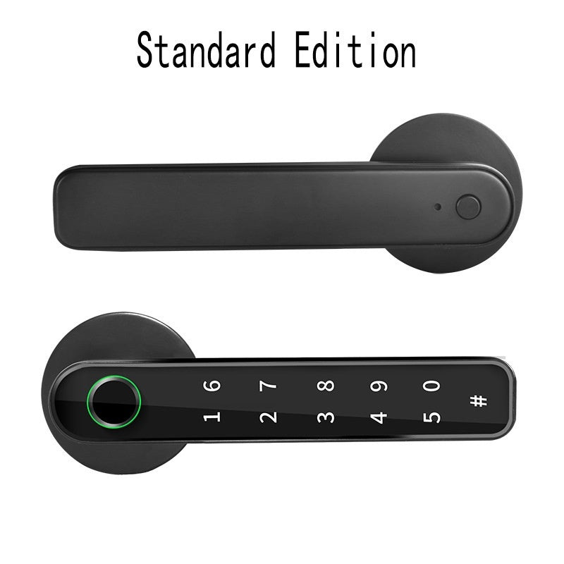 Graffiti Smart Spherical Door Handle Lock Wooden Door Fingerprint Password Lock