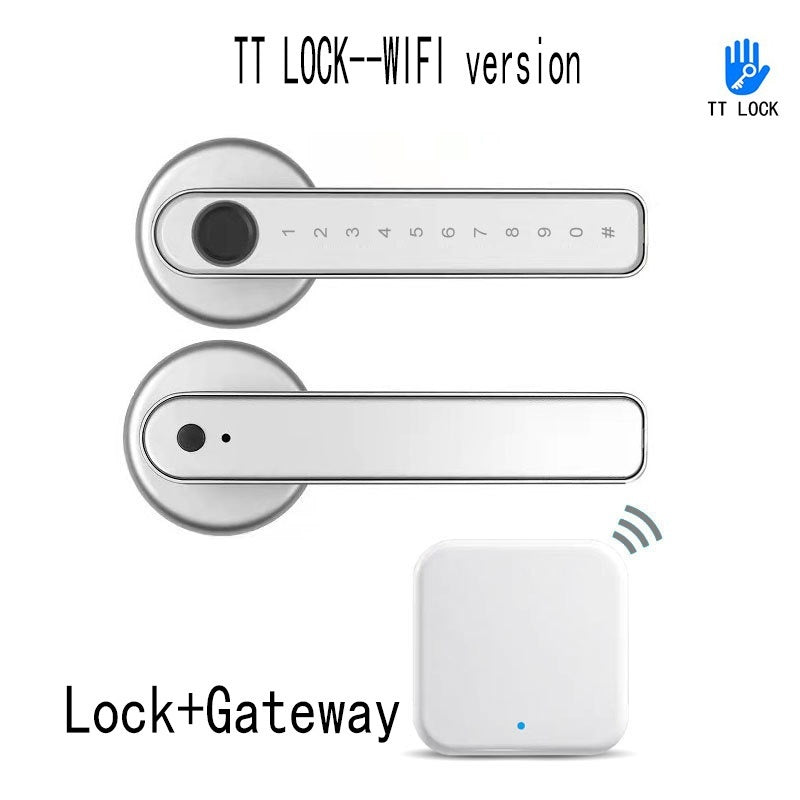 Graffiti Smart Spherical Door Handle Lock Wooden Door Fingerprint Password Lock