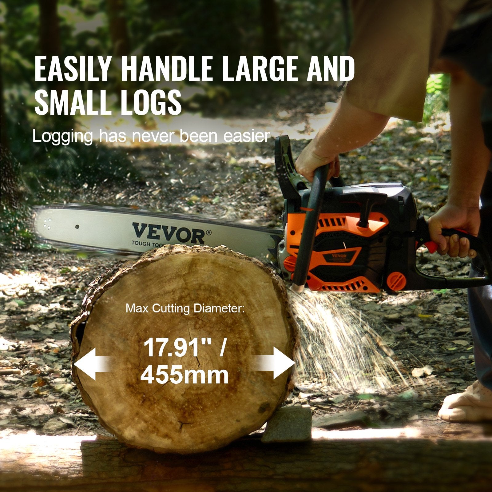 58CC 20' Gasoline Chainsaw Gas Powered Wood Cutting Engine Gas Chain Saw