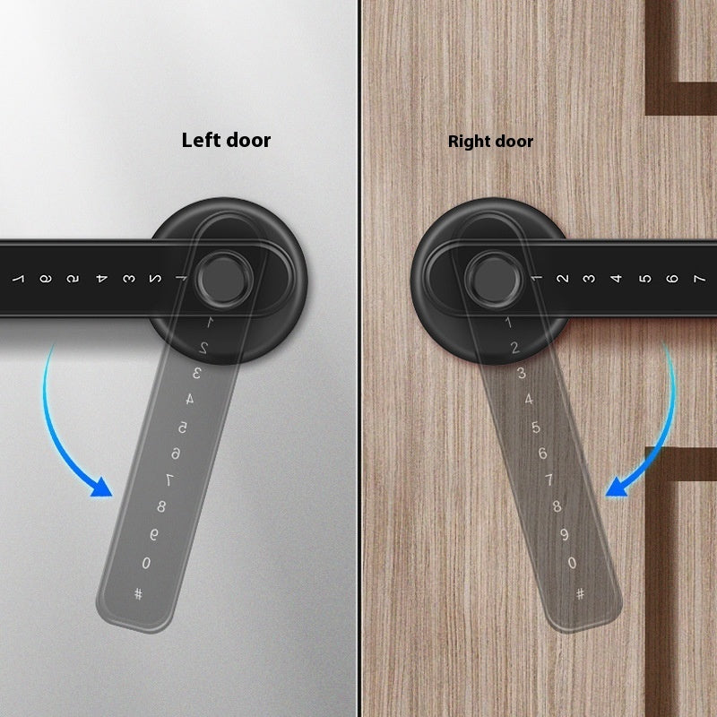 Graffiti Smart Spherical Door Handle Lock Wooden Door Fingerprint Password Lock