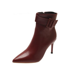 Womens Pointed-toe Stiletto Short Booties