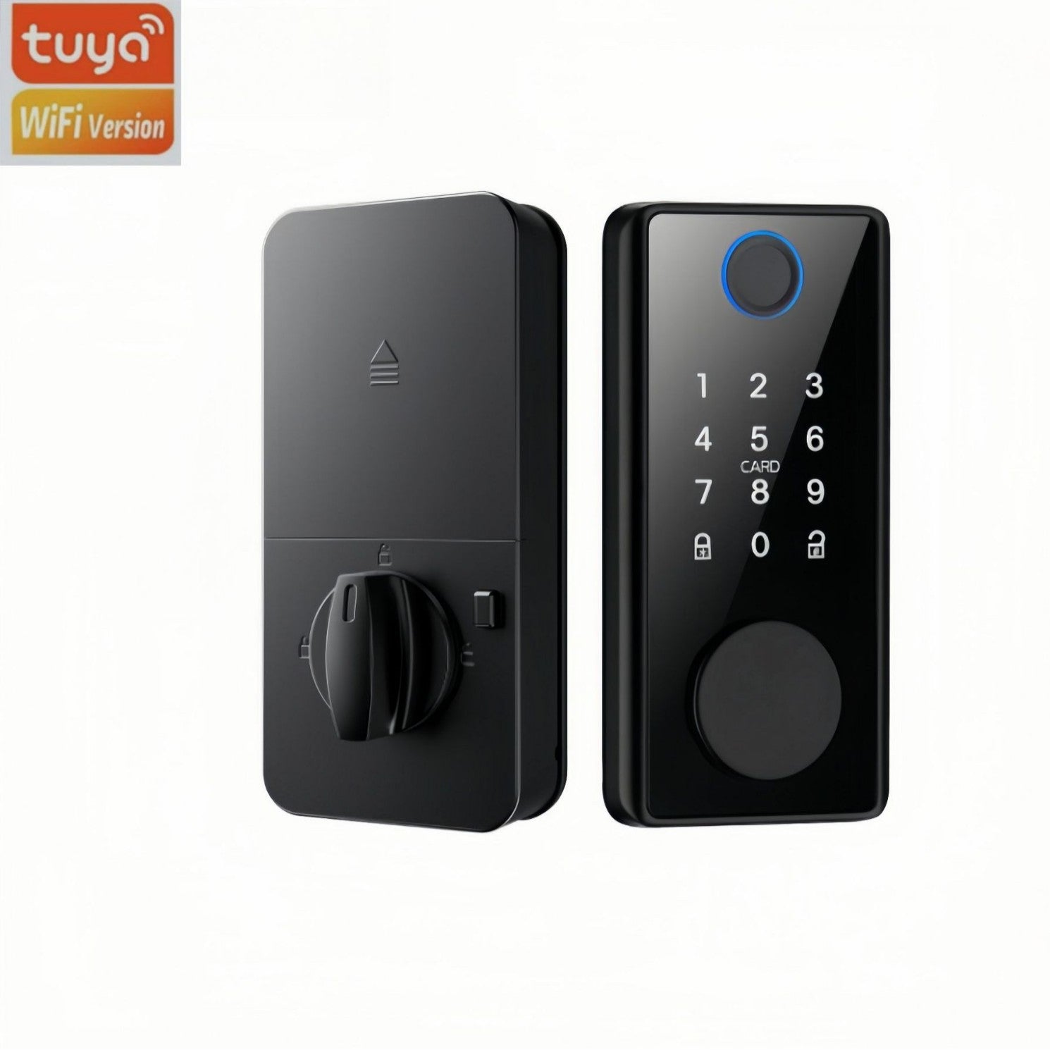 Graffiti Smart Door Lock Wooden Door Fingerprint Lock Auxiliary Closing